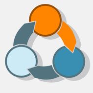 Infographic Cyclic process With Text Areas On Three Positions
