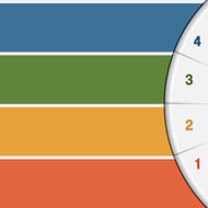 colour strips and semicircle