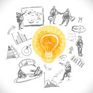 Doodle infographics background N2