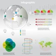 Infographic vector graphs and elements N5