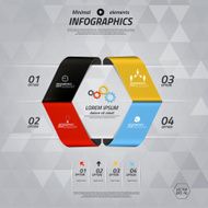 Abstract paper infografics vector N3