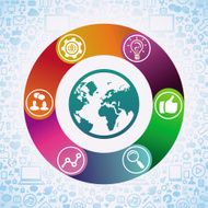 Vector internet marketing concept N2
