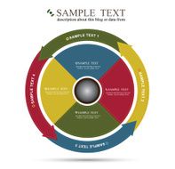 Business circle vector 4 color