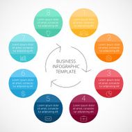Vector circle infographic Template for cycle diagram graph presentation and N35