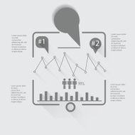 Vector Infographic report template made from lines and icons N4