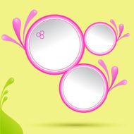 Three pink circle