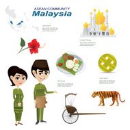 cartoon infographic of malaysia asean community