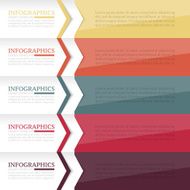 Infographics design template Business concept with 5 options N6