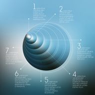 Circles pattern with the reflection of environment on blurred background