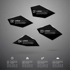 Modern design of shining crystals triangular shapes N2