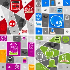 Halloween flat infographic N8