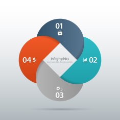 Modern business circle options infographics Vector illustration