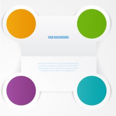 Vector abstract circles template Object design N6