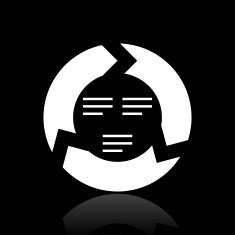 Chevron Chart icon on a black background N27