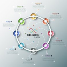 Modern infographics timeline N5