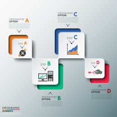 Modern Infographics Process Template N7