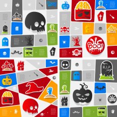 Halloween flat infographic N17