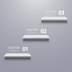 Vector modern shelf infographic background
