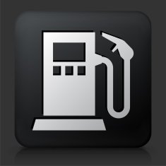 Black Square Button with Gas Pump N4