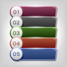 Infographics design with numbered steps