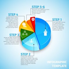 Pie chart meeting infographic N2