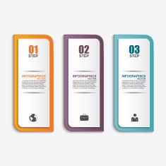 Abstract 3D paper Infographic N37