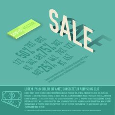 sale percent card business vector background concept illustration design N2