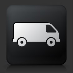 Black Square Button with Van Icon N4