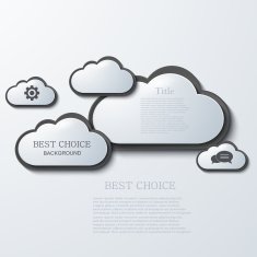 vector modern clouds infographic background