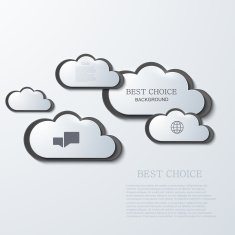 vector modern clouds infographic background N3