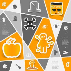 Halloween flat infographic N31