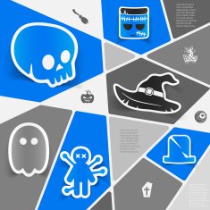 Halloween flat infographic N34
