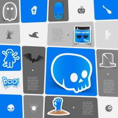 Halloween flat infographic N35