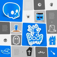 Halloween flat infographic N37