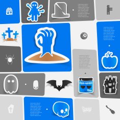 Halloween flat infographic N39