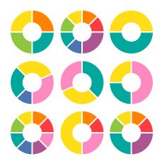 Vector circle arrows for infographic N8