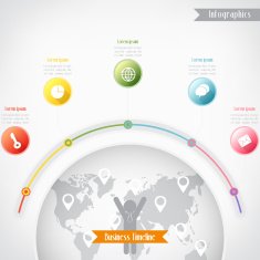 Business timeline infographics Vector illustration for banner N2