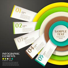 abstract concentric chart infographics
