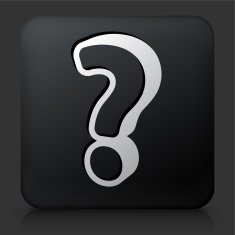 Black Square Button with Question Mark Icon