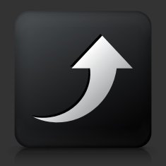 Black Square Button with Arrow Up Icon
