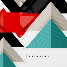 Modern glossy triangles business layout N7