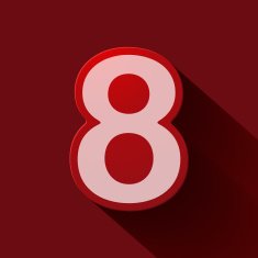 Volume icons number eight