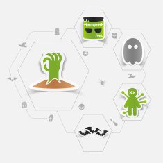 Halloween flat infographic N117