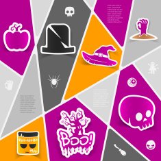 Halloween flat infographic N122