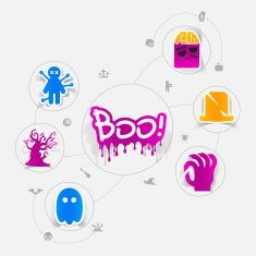 Halloween flat infographic N136