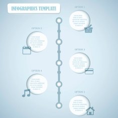 Circles With Shadows Infographics Template