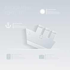 Ferry steamer Theme holidays Template infographic or website layout