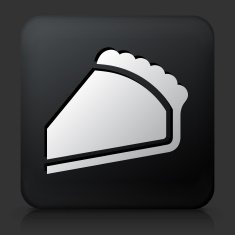 Black Square Button with Pie Icon N2