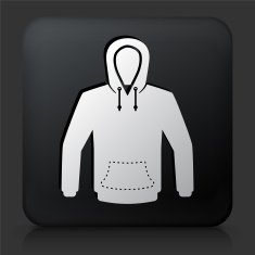 Black Square Button with Sweatshirt N2