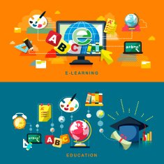 flat design for education and online learning N2